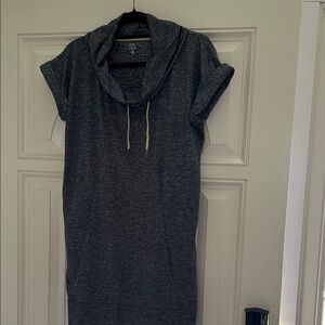 Pink Lotus Girls Heather Gray Short-Sleeve Cowl Neck Pullover with Neon Accents